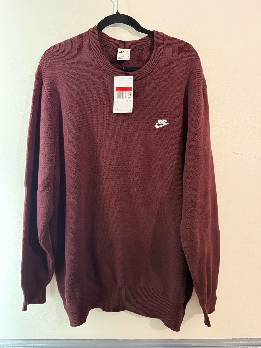 Nike Men's Crewneck knitted Sweater - Maroon